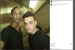 Sandro Castro (nieto de Fidel Castro) y Marco Amorós Moreno