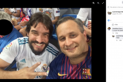 Luis Enrique Martínez Estañol y Héctor Castro Santana en un partido de fútbol