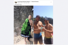 Luis Enrique Martínez Estañol y Héctor Castro Santana en una playa de España