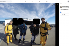 Luis Enrique Martínez Estañol y Héctor Castro Santana se lanzan en paracaídas