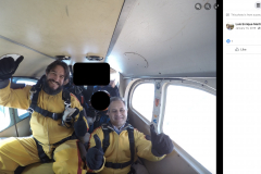 Luis Enrique Martínez Estañol y Héctor Castro Santana se lanzan en paracaídas